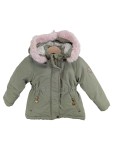 Vorschaubild 1 von Winterjacke Gr. 80 Fellkapuze Oliv