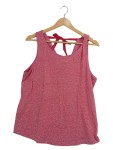 Vorschaubild 1 von Damen Top Gr. 42 XL Pink Meliert Ärmellos Schleife Sommer