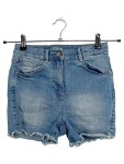 Vorschaubild 1 von Jeans Shorts Gr. 164 Blau Fransen Used Look