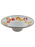 Vorschaubild 1 von Dekoschale Retro bunte Punkte Silberrand 13cm