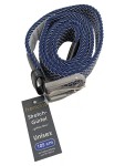 Vorschaubild 1 von Stretch-Gürtel geflochten 105cm Blau-Weiß Unisex