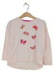 Vorschaubild 1 von Langarmshirt Mädchen Gr. 98 Rosa Schmetterlinge Pailletten