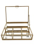 Vorschaubild 1 von Schmuckschatulle Glas Goldfarben Organizer Box