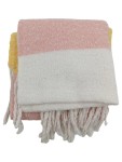 Vorschaubild 1 von Schal Fransen Rosa Gelb Weiß Mehrfarbig