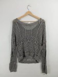 Vorschaubild 2 von Damen Pullover Lochmuster Gr. 38 Grau