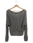 Vorschaubild 1 von Damen Pullover Lochmuster Gr. 38 Grau
