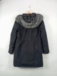 Vorschaubild 2 von Parka Damen Gr. 40/L Schwarz Polyamid Uni Outdoor Nylon Polyester