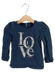 Vorschaubild 1 von Langarmshirt LOVE Print Gr. 86 Dunkelblau