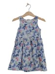 Vorschaubild 1 von Sommerkleid Kinder Gr. 104 Blau Schmetterling Muster Baumwolle
