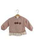 Vorschaubild 1 von Sweatshirt Gr. 92 Blumenstickerei Rüschen Rosa