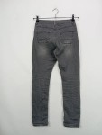 Vorschaubild 2 von Bootcut Jeans Kinder Gr. 164 Grau Baumwolle Polyester Elasthan Uni Knopf
