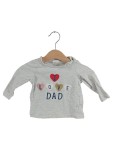 Vorschaubild 1 von Langarmshirt Love Dad Herz Print Gr. 68 Grau
