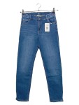 Vorschaubild 1 von Bootcut Jeans Kinder Gr. 164 Blau Baumwolle Elasthan Uni Casual Alltag