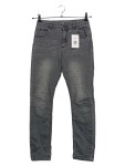 Vorschaubild 1 von Bootcut Jeans Kinder Gr. 164 Grau Baumwolle Polyester Elasthan Uni Knopf