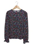 Vorschaubild 1 von Bluse Blumenmuster Dunkelblau Gr. 164