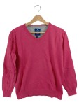 Vorschaubild 1 von Herren Pullover V-Ausschnitt Pink Gr. 50 L Baumwolle Basic