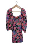 Vorschaubild 1 von Festliches Kleid Blumenmuster Puffärmel Gr. 34
