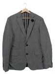 Vorschaubild 1 von Herren Sakko Gr. 52 XL Grau Business Anzugjacke mit Blumenbrosche