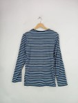 Vorschaubild 2 von Langarmshirt Herren Gr. 36/S Blau Baumwolle Gestreift Casual Alltag