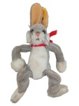 Vorschaubild 1 von Kuscheltier Hase grau Knopf im Ohr 22cm Plüsch Vintage