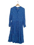 Vorschaubild 1 von Blusenkleid Gr. 34 blau geblümt Viskose