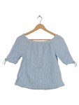 Vorschaubild 1 von Mädchen Bluse Gr. 164 Blau Gestreift Kurzarm