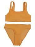 Vorschaubild 1 von Kinder Mädchen Bikini Orange Waffeloptik Gr. 134 Sommer Beachwear