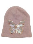 Vorschaubild 1 von Kinder Mütze Schmetterling Pailletten Rosa