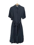 Vorschaubild 1 von Blusenkleid Gr. 36 dunkelblau Bindegürtel