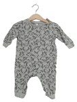 Vorschaubild 1 von Baby Body Strampler Schlafanzug Gr. 68 Grau Panda Muster Langarm