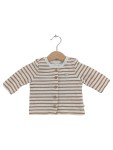Vorschaubild 1 von Strickjacke Baby Gr. 62 Ringel braun weiß