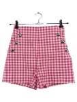 Vorschaubild 1 von Karo-Shorts Gr. 36 Pink Weiß Knöpfe