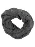 Vorschaubild 1 von Strickschal Loop Dunkelgrau Lochmuster One Size