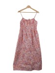 Vorschaubild 1 von Sommerkleid Blumenmuster Pink Trägerkleid Gr. 38