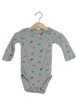 Vorschaubild 1 von Baby Body Langarm Dino Muster Grau 12M