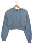 Vorschaubild 1 von Sweatshirt Gr. 36 Blau Cropped Rundhals Basic