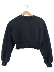 Vorschaubild 1 von Sweatshirt Gr. 34 Schwarz Raffung Cropped