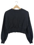 Vorschaubild 1 von Pullover schwarz Raffung Bund Gr. 36