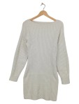 Vorschaubild 1 von Strickkleid Rippstrick Gr. 36 Creme Langarm