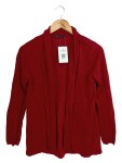 Vorschaubild 1 von Strickjacke Rot Damen Gr. 38 Offen Kragen