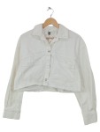 Vorschaubild 1 von Jeansjacke Cropped Weiß Gr. 34 Damen