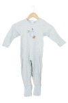 Vorschaubild 1 von Baby Schlafanzug Einteiler Gr. 86 Blau Gestreift Ritter Motiv Baumwolle