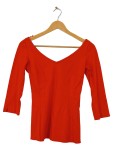 Vorschaubild 1 von Langarmshirt Rot V-Ausschnitt Gr. 32