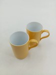 KAHLA Kaffeebecher Gelb Porzellan Uni Basic Alltag 2 Teile