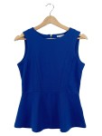Vorschaubild 1 von Peplum Top Blau Gr. 36 Elegant Strukturstoff