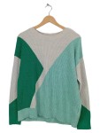 Vorschaubild 1 von Pullunder Colorblocking Grün Weiß Türkis Gr. 50