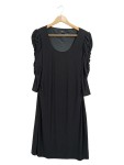 Vorschaubild 1 von Cocktailkleid Schwarz Gr. 38 Raffung Ärmel Elegant Damen