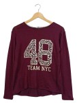 Vorschaubild 1 von Pullover Gr. 158 Team NYC Print Rot Langarm