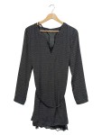 Vorschaubild 1 von Blusenkleid Gr. 38 schwarz-weiß Muster Spitze
