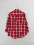 Vorschaubild 2 von Bluse Kinder Gr. 122 Rot Baumwolle Kariert Casual Langarm Freizeit Knopf